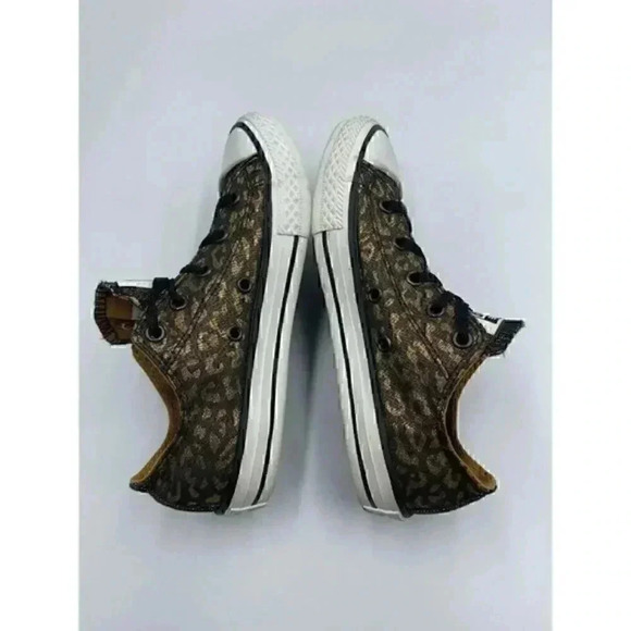 Rare CONVERSE CT OX All Star Black Metallic Bling Sneakers 640469F Youth 2 - Picture 4 of 8